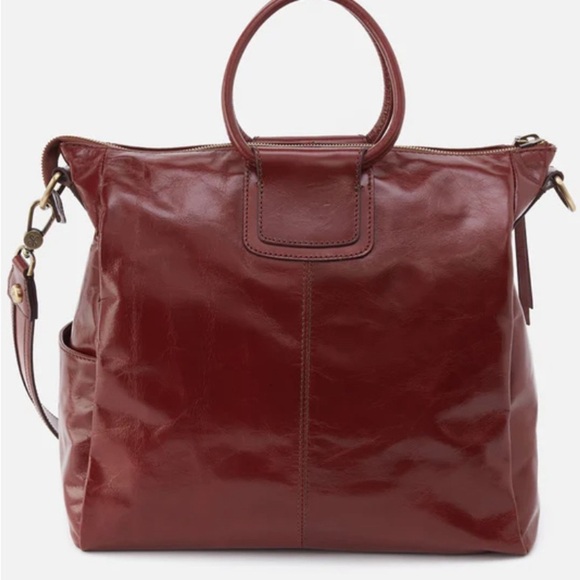 HOBO Sheila Satchel Henna Leather Large Handbag Fits IPad Laptop MISSING STRAP - Picture 11 of 12